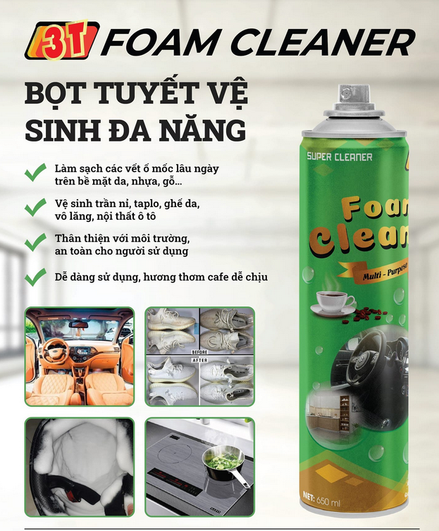 Foarm tẩy rửa nội thất đa năng